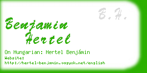 benjamin hertel business card